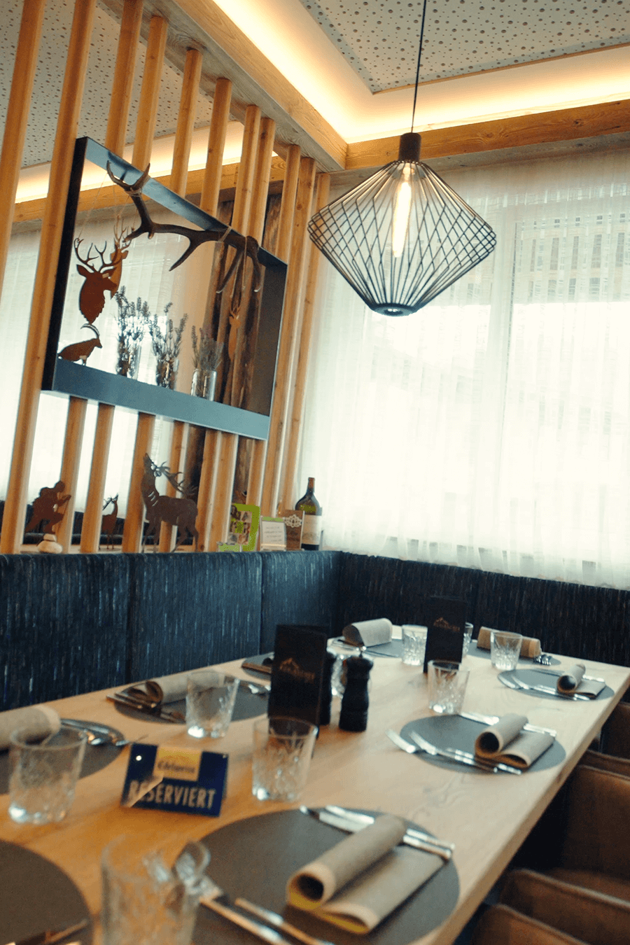 Sfeervol restaurantinterieur van Der Kehlbachwirt
