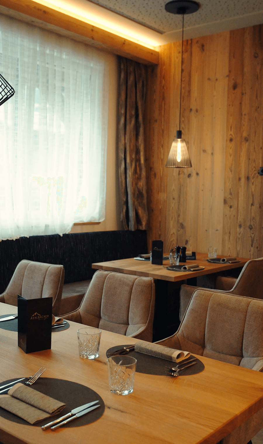 Restaurant van Der Kehlbachwirt met sfeervolle inrichting